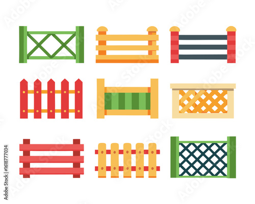 Comprehensive collection of protective barrier and boundary symbols in a striking black background with vibrant accent colors for diverse applications