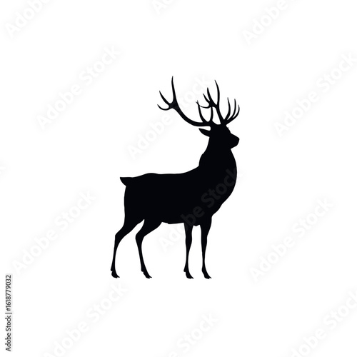 Majestic deer silhouette.