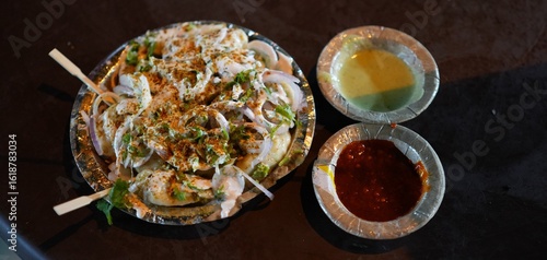 Photography Close-up of Afghan momos night view image