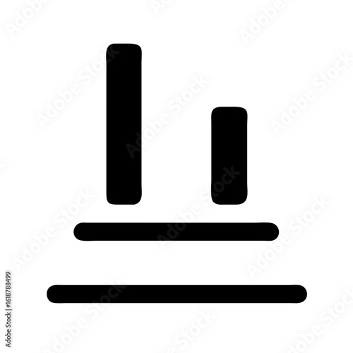 Align bottom icon vector illustration