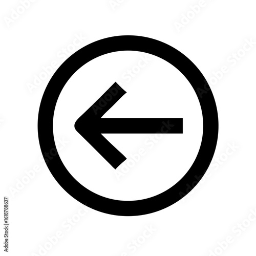 Free Download Arrow circle left alternative icon vector illustration - GFXLoad