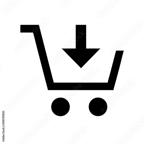 Cart arrow down alternative icon vector illustration