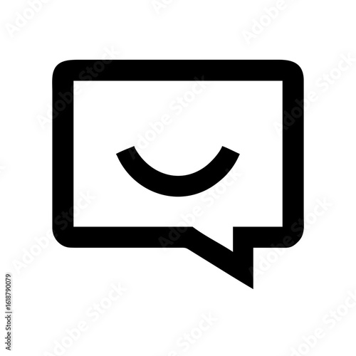 Chat smile alternative icon vector illustration