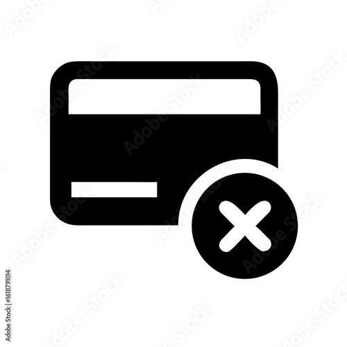 Credit card remove alternative icon vector illustration