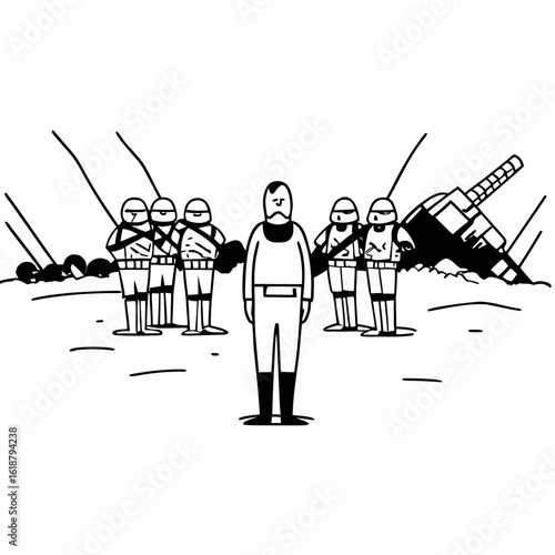 Vector art of star wars troopers illustration vector graphic design art drawing sketch film clone wars science fiction artwork vector illustration