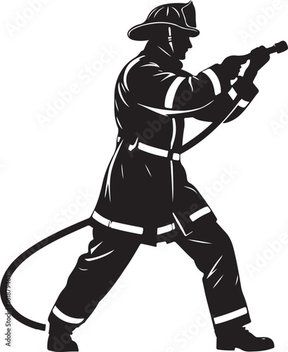 Firefighter silhouette