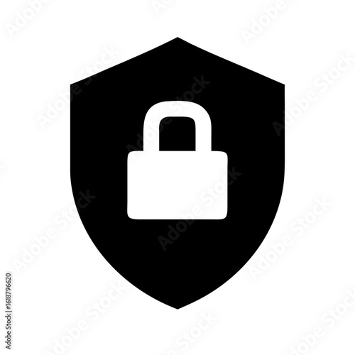 Shield lock icon vector illustration
