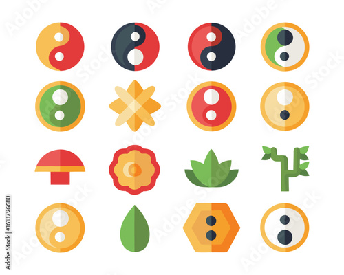 Classic yin yang symbol representation with a clean thin outline style ideal for spiritual and philosophical concepts