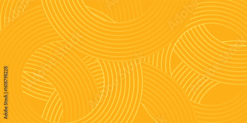 Pasta background, spaghetti abstract geometric pattern. Macaroni yellow poster. Wavy abstract pattern. modern illustration