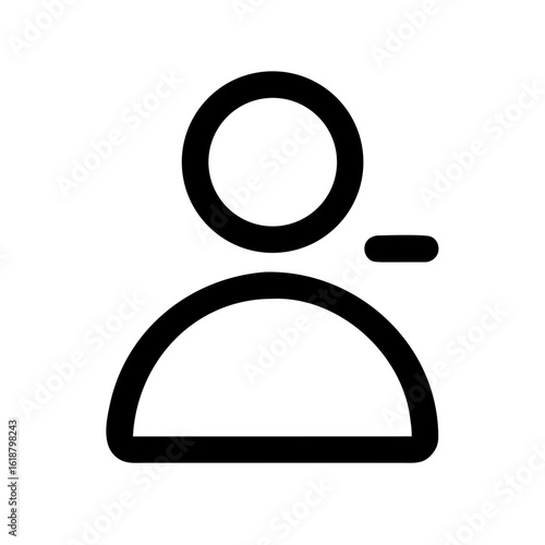User minus circle icon vector illustration