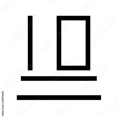Vertical align bottom icon vector illustration