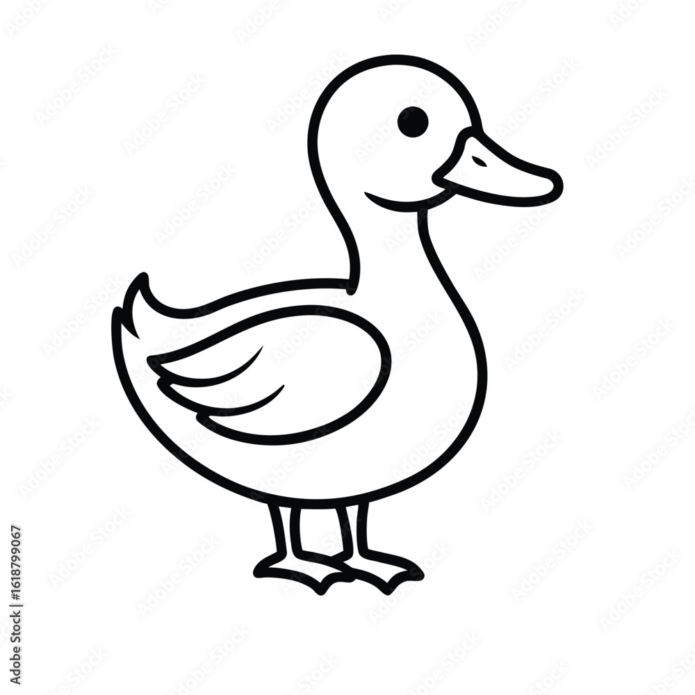 Obraz premium duck on white background