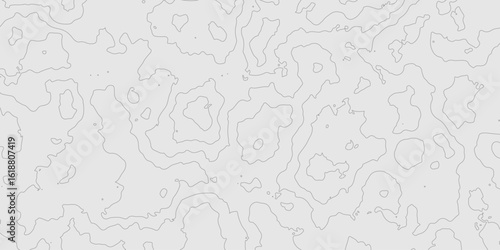 Topographic grey line on modern seamless cartography map relief patterns geometric technology mountain landscape grid map, geographic relief line art contour texture grid terrain map background.
