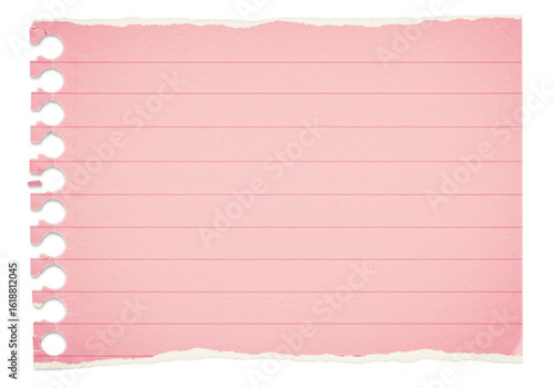 pink note paper on a white background
