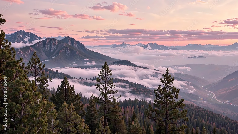 Obraz premium Mountains with Warm Tones