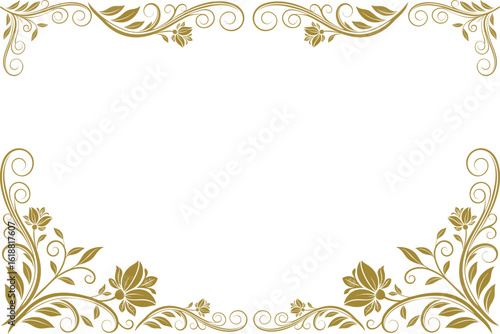 A digital frame in a decorative vintage style with a gold finish