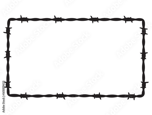 BARBED WIRE FRAME SILHOUETTE