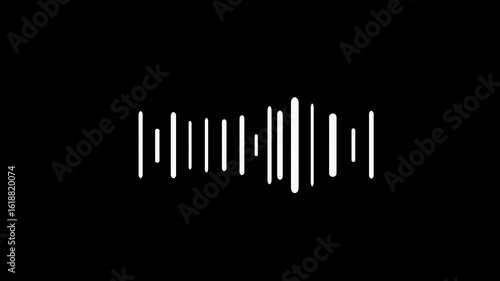 Voice vibration sound wave icon,Voice signal indicator abstract animation 4k video.
