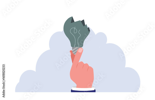 Burnt out bulb. Bad idea, no good idea for business development