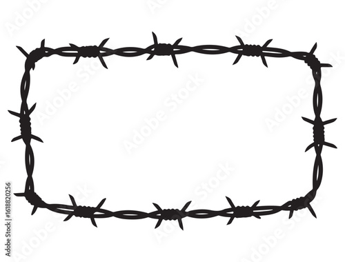 BARBED WIRE FRAME SILHOUETTE