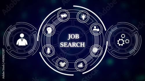 Wallpaper Mural Abstract Business Technology HUD Interface Animated Loop Seamless Motion Graphics Corporate. Business Technology Animation With Futuristic HUD Interface.Teamwork And Strategy Drive Growth Torontodigital.ca