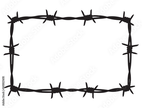 BARBED WIRE FRAME SILHOUETTE