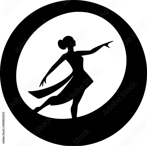 Dance - Minimalist and Flat Logo - Vector illustration