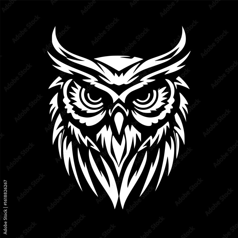 Obraz premium Owl | Minimalist and Simple Silhouette - Vector illustration
