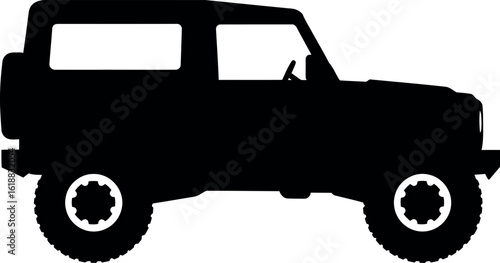 Off road suv silhouette adventure vehicle icon