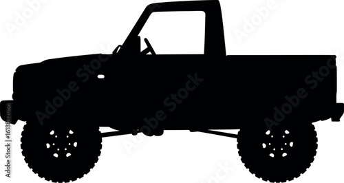 Black pickup truck silhouette