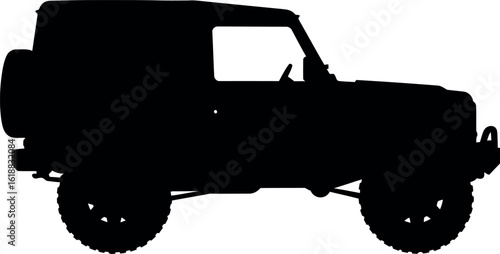 Off road suv silhouette adventure vehicle icon