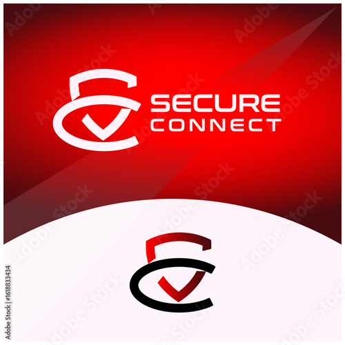 Creative SC letter Shield Logo Design, SC lettermark Icon