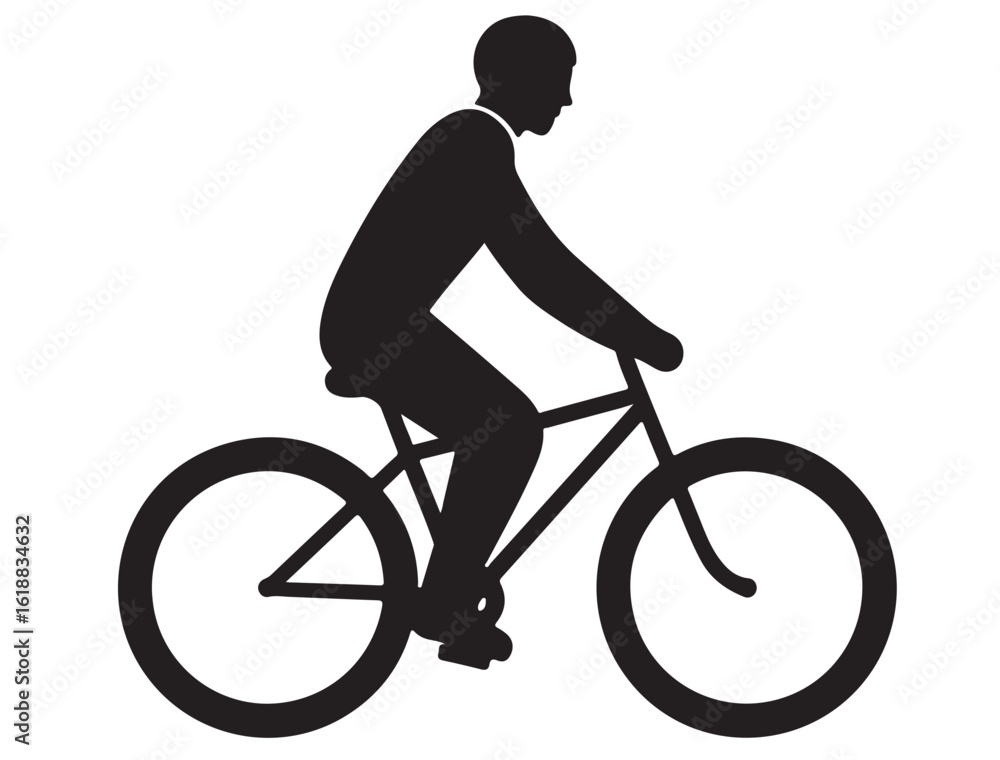 Obraz premium BICYCLE RIDER ICON SILHOUETTE