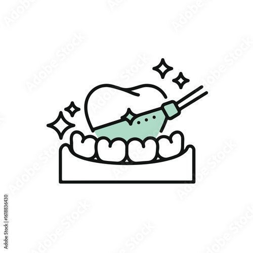 Dental cleaning and healthy teeth.