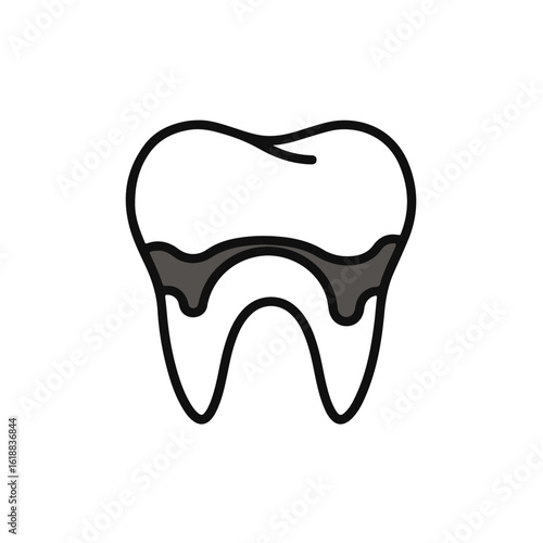 An illustration depicting a healthy tooth.