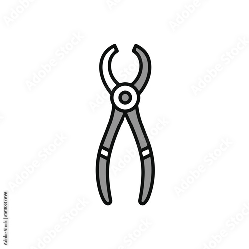 An illustrated close-up view of wire cutters.