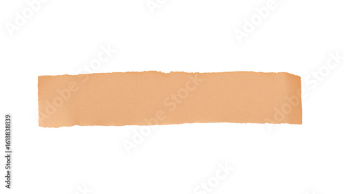 Abgerissenes braunes Papierstück mit natürlicher Kante auf transparentem Hintergrund. Perfekt für Scrapbooking und Collagendesign.