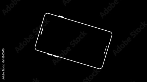 Please Rotate Your Phone to Landscape 90 Rotation for Better Experience. Turn you Smart phone rotate device screen, Phone flip sign, Phone Rotation animation