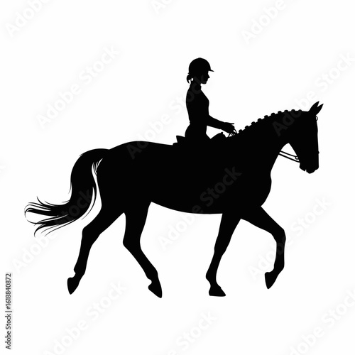 Horseback Riding Silhouette Illustration