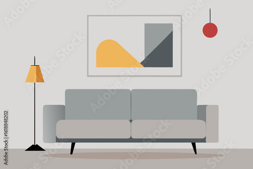 Minimalist Living Room Design with Sleek Low Profile Sofa Home Comfort