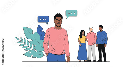 Diverse group of people collaborating and communicating effectively in a modern workplace setting