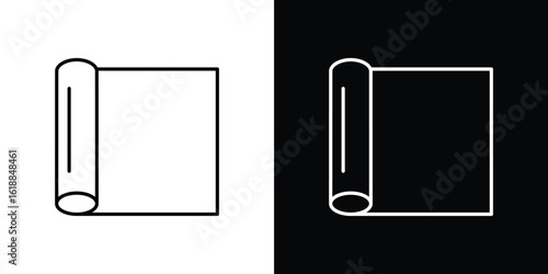 Yoga mat icon set,vector and illustration