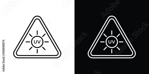 UV light do not look signs set,vector and illustration
