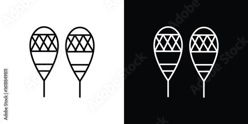 Snowshoes icon set,vector and illustration