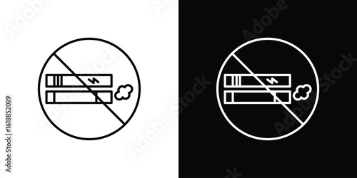 No smoking including electronic cigarettes signs set,vector and illustration
