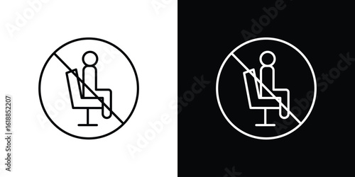 No sitting signs set,vector and illustration