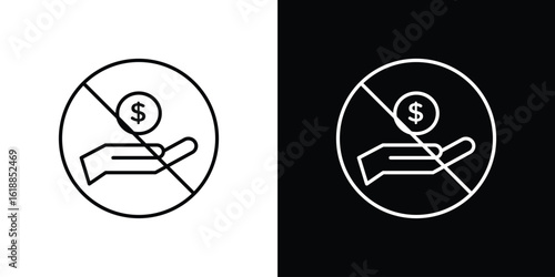 No money sign set,vector and illustration