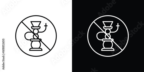 No hookah signs set,vector and illustration