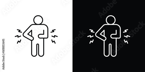Muscle pain icon set,vector and illustration