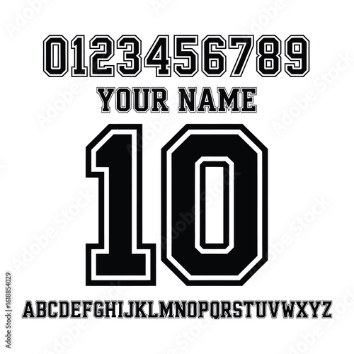 Varsity Font SVG, Jersey Font, Sports Alphabet, Varsity Letters SVG Font.